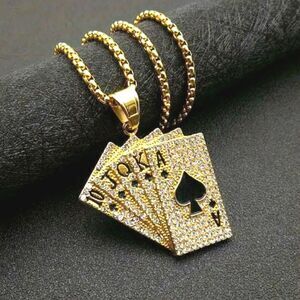 Blinged out Poker Chain 23 inches